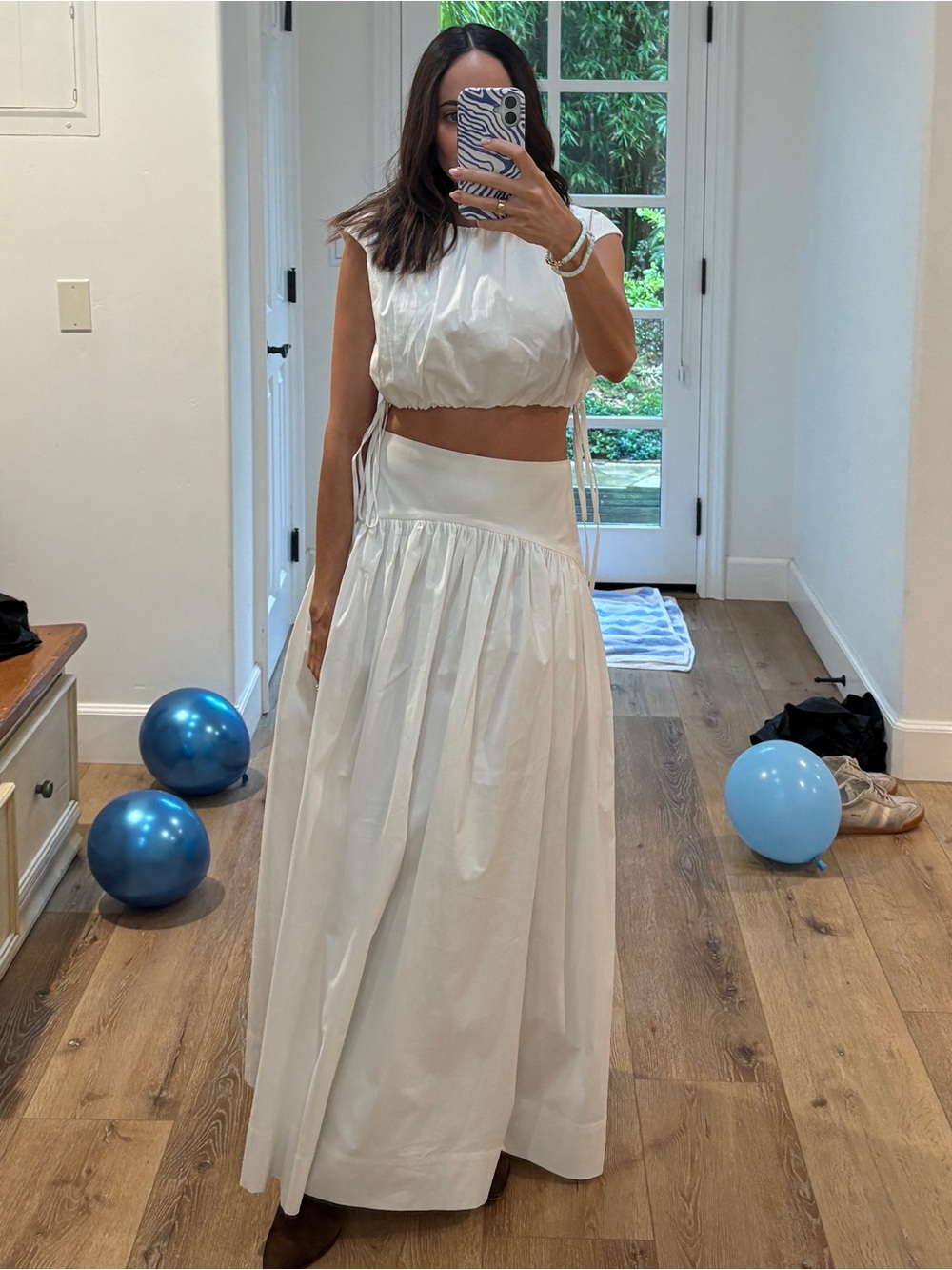 Shona Joy crop top and drop waist skirt set